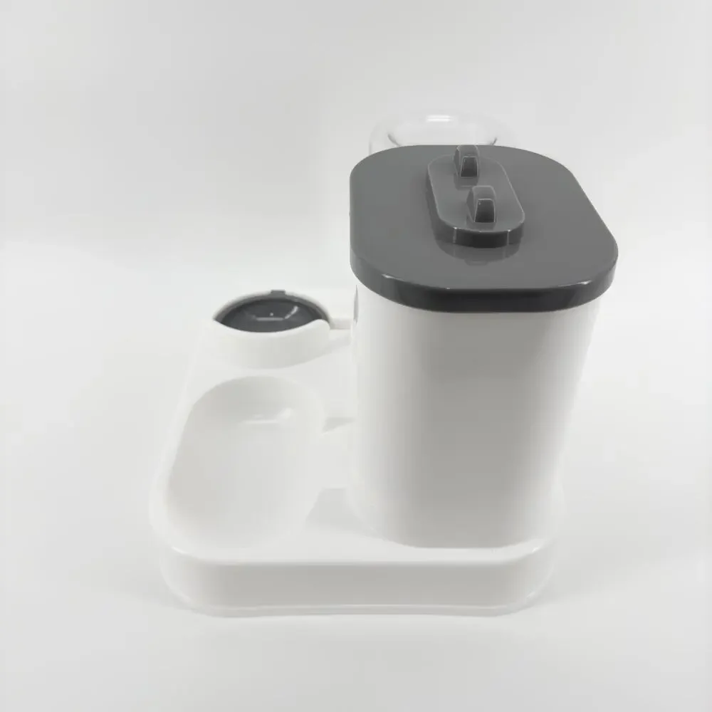 Small Cat Feeding Station with Food & Water Dispenser - Easy Clean Pet Feeder